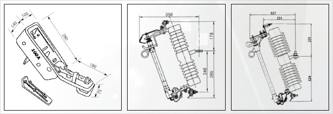 COS(High voltage Cut Out Switches) Dimensions