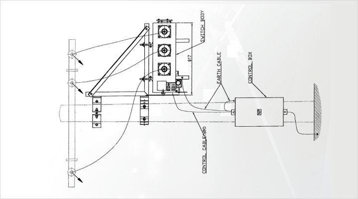 SF6 Pole Mounted Gas Switches Setting drawing